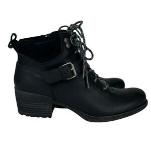 Merrell Women’s Shiloh ll Lace Up Side Zip Black Ankle Boots Sz 9.5 J003884